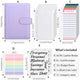 A6 Budget Binder Notebook | File Folder Ring Binder Set | 12PCS A6 Pockets Loose Leaf Bags 6 Ring Cash Envelopes System (Purple) (Pack of 1)